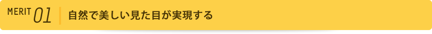 メリット1 自然で美しい見た目が実現する